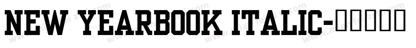 New Yearbook Italic字体转换